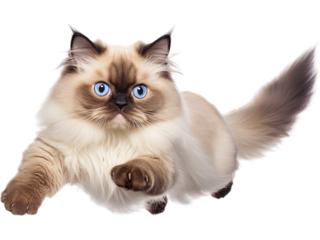 Playful Himalayan Cat - Transparent Background