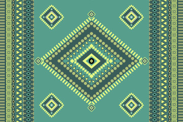 Seamless geometric ethnic asian oriental and tradition pattern design for texture and background. Silk and fabric pattern decoration for carpet, Thai clothing, wrapping and wallpaper