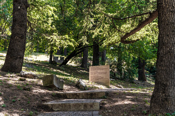 Park of Remembrance on the hill of San Giusto, with memorial stones commemorating victims of the...