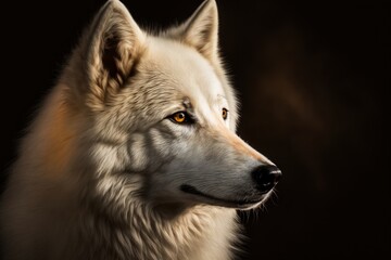 Obraz premium Portrait of a beautiful Siberian Husky dog. Studio shot.