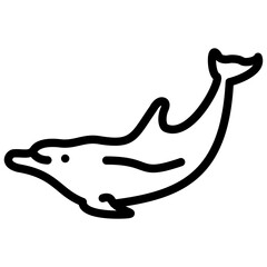 Dolphin vector icon style