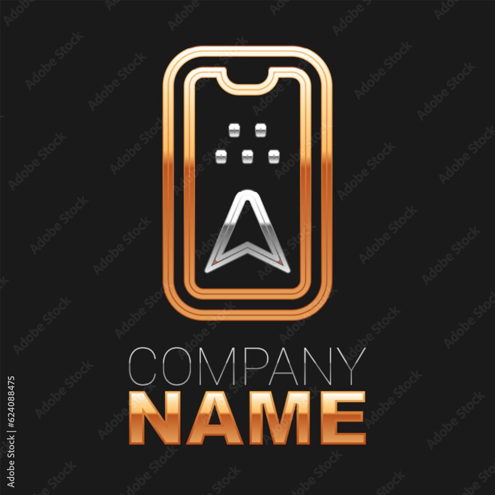 Aufkleber line infographic of city map navigation icon isolated on black background. mobile app interface conc