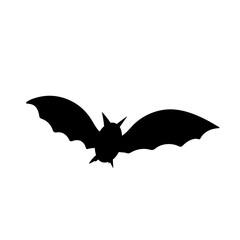 Black silhouettes of bats