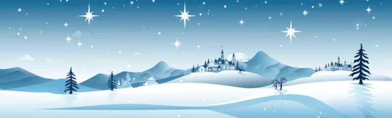 Deurstickers snowy landscape with ice castle vector simple 3d isolated illustration © Zaharia Levy
