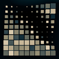 abstract cubes in a grid formation, with monochrome muted tones.