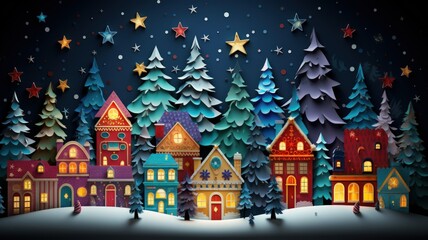 Obraz na płótnie Canvas Beautiful Colorful Festive Christmas Backdrop Wallpaper Texture. Generative AI illustration.