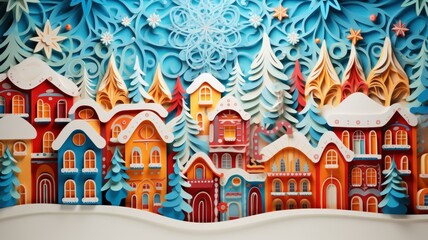 Beautiful Colorful Festive Christmas Backdrop Wallpaper Texture. Generative AI illustration.