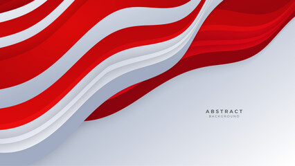 Modern abstract geometric red white background with shadow suit for business corporate banner backdrop presentation and much more Premium Vector
