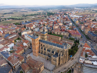 Fototapeta na wymiar Castilian Charm - Unveiling the Cathedral of Astorga during Summer in Spain