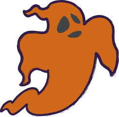 Ghost holiday halloween decoration design.