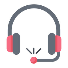 Game Headphone Flat Icon