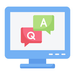 Question Answer Game Flat Icon