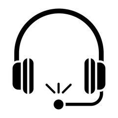 Game Headphone Glyph Icon