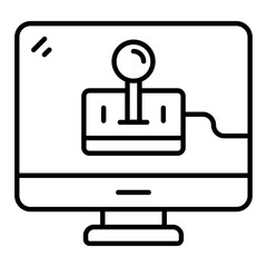 Computer Games Line Icon