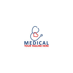 Medical health care logo design template isolated on white background