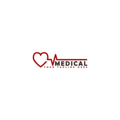 Medical health care logo design template isolated on white background