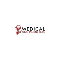Medical health care logo design template isolated on white background