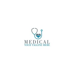 Medical health care logo design template isolated on white background