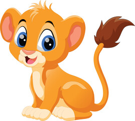 Cub Baby Lion Cartoon Vector