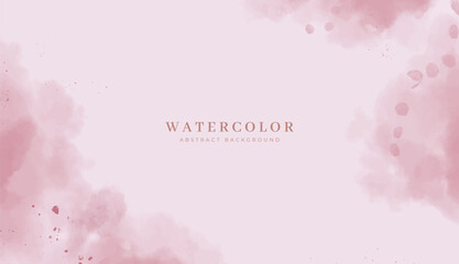 Abstract horizontal watercolor background. Neutral light colored empty space background illustration