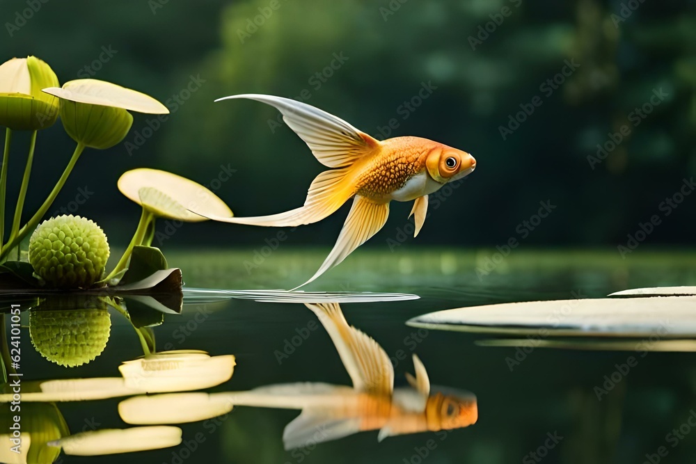 Wall mural fish in aquarium