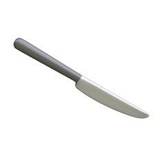 Shiny sharp knife from stainless steel