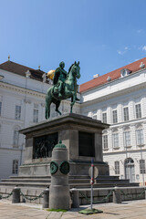 Naklejka premium Equestrian monument to Emperor Joseph II on Josefsplatz Square in Vienna