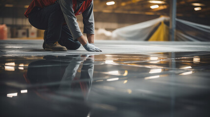 Epoxy and waxed floor