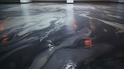 Artictic hand made Epoxy and waxed floor