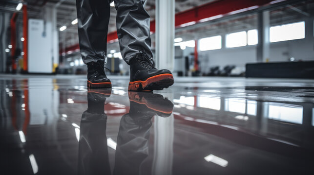 Epoxy and waxed floor