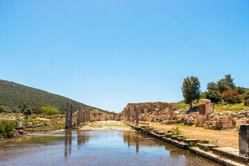 Fototapeta na wymiar Ruins of Patara, an ancient Lycian city near Kalkan in Antalya Province, Turkey.