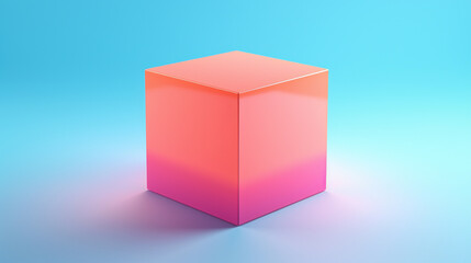 3d red cube