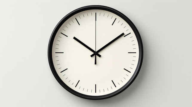 wall clock isolated on white