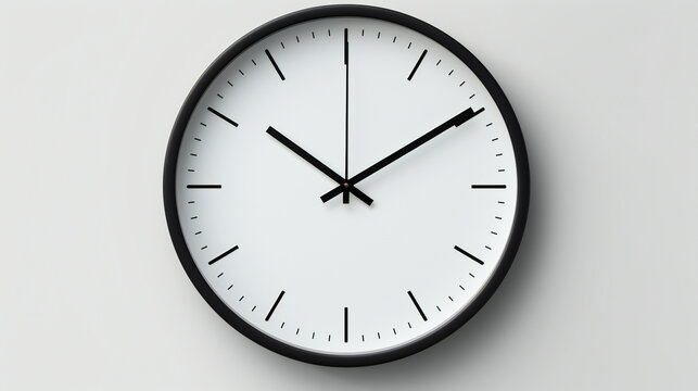 wall clock isolated on white