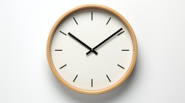 wall clock isolated on white