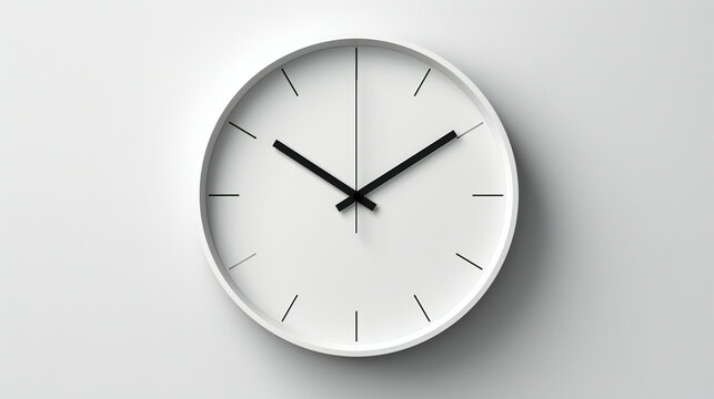 wall clock isolated on white