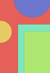 Fototapeta premium colorful flat abstract geometric background for wallpaper cover design