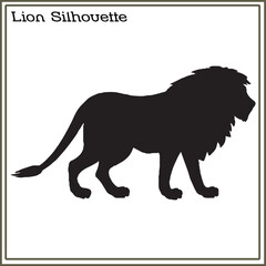 Obraz premium Black Lion silhouette