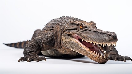 Large wildlife Crocodile open mouth AI generated image