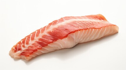 Snapper fish. Cod fillet of snapper on white background. Generative Ai