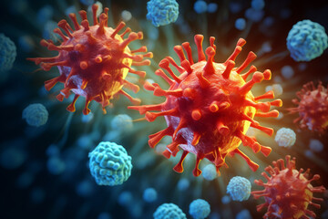 Naklejka premium Virus,Covid 19, Pandemic