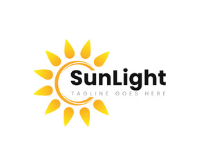 Sun logo design template. Sun vector icon template