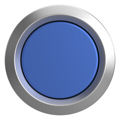 3D circle button. Empty button. 3D illustration.