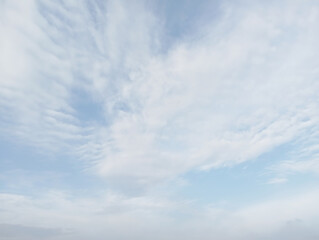 Natural sky beautiful blue and white texture background.Panorama of blue sky with cirrus clouds,perfect hot day weather, vector illustration.