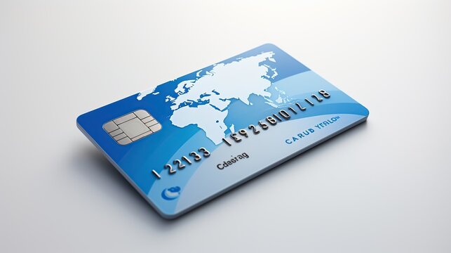 Credit card with design mountain background AI generated image