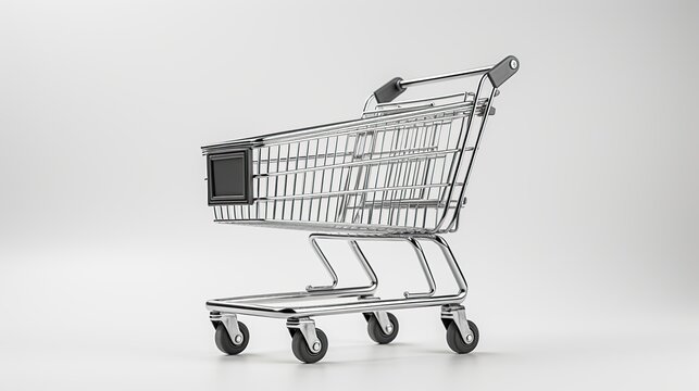 trolley shopping chart empty AI generated image
