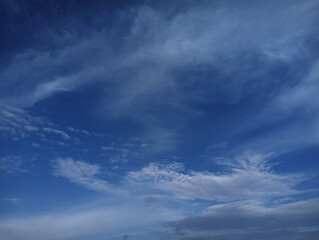 Natural sky beautiful blue and white texture background.Panorama of blue sky with cirrus clouds,perfect hot day weather, vector illustration.