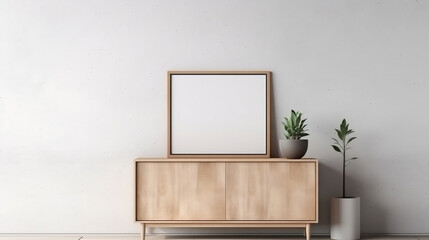 interior of a room with a Frame  Images design scene