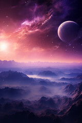 Fototapeta premium An environment on a planet in a very distant space.