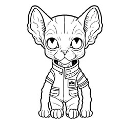 cat in an astronaut suit, standing on two feet, 